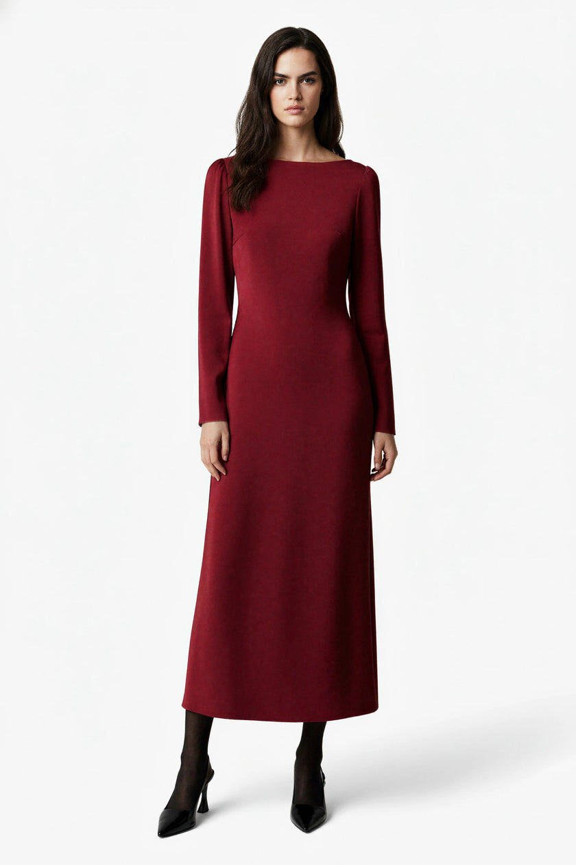 Solenne Open Back Dress