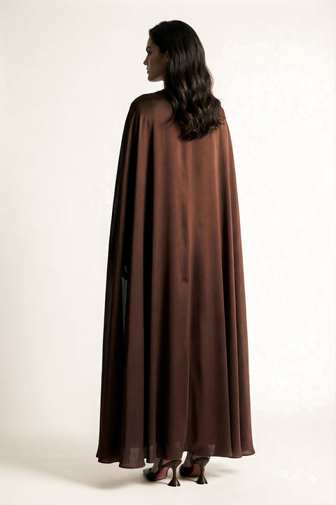 Cocoa Veil Cape Maxi