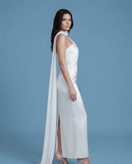 Aerelle Ivory Chiffon Fall Backless - XS | NOJESSIA