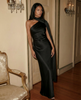 Elyra Asymmetric Drape Gown NOJESSIA