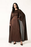 Cocoa Veil Cape Maxi - S | NOJESSIA