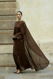 Cocoa Veil Cape Maxi - S | NOJESSIA