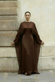 Cocoa Veil Cape Maxi - S | NOJESSIA