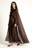 Cocoa Veil Cape Maxi - S | NOJESSIA