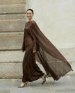 Cocoa Veil Cape Maxi - S | NOJESSIA