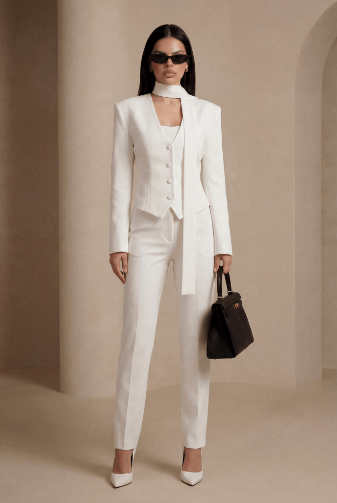 Elara Sculpted Waist Blazer - S | NOJESSIA