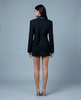 Elara Sculpted Waist Blazer Black - S | NOJESSIA