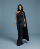 Elyra Asymmetric Drape Gown - XS | NOJESSIA