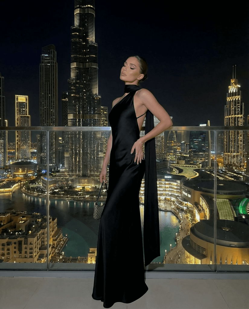 Elyra Asymmetric Drape Gown - XS | NOJESSIA