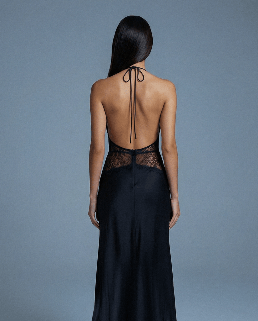 Lunara Satin Lace A-Line Gown - XS | NOJESSIA