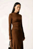 Mocha Form Gown - coffee | NOJESSIA