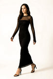 Noir Veil Sculpt Dress - S | NOJESSIA