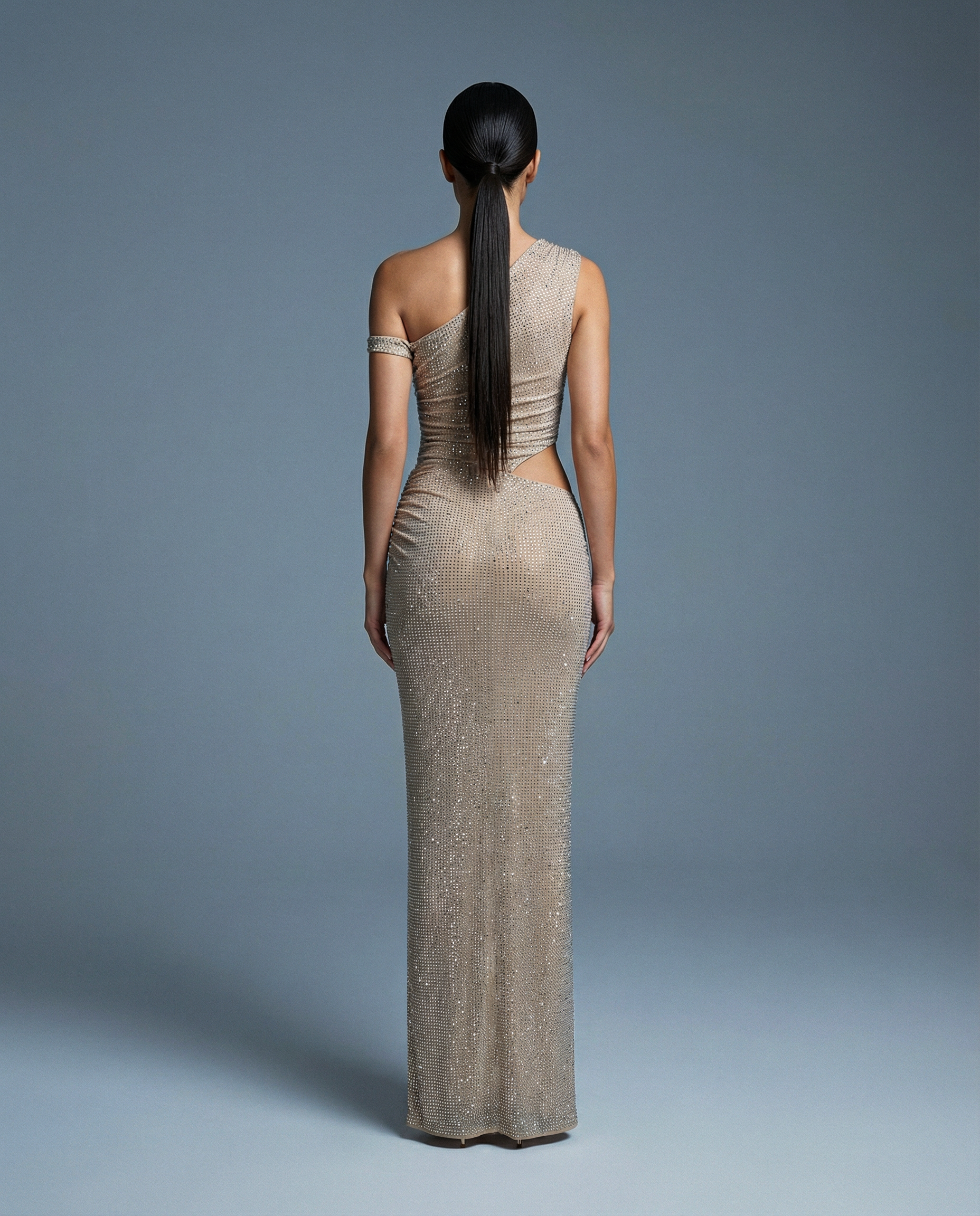 Diamond Cutout Fishtail Gown