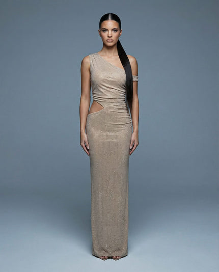 Diamond Cutout Fishtail Gown