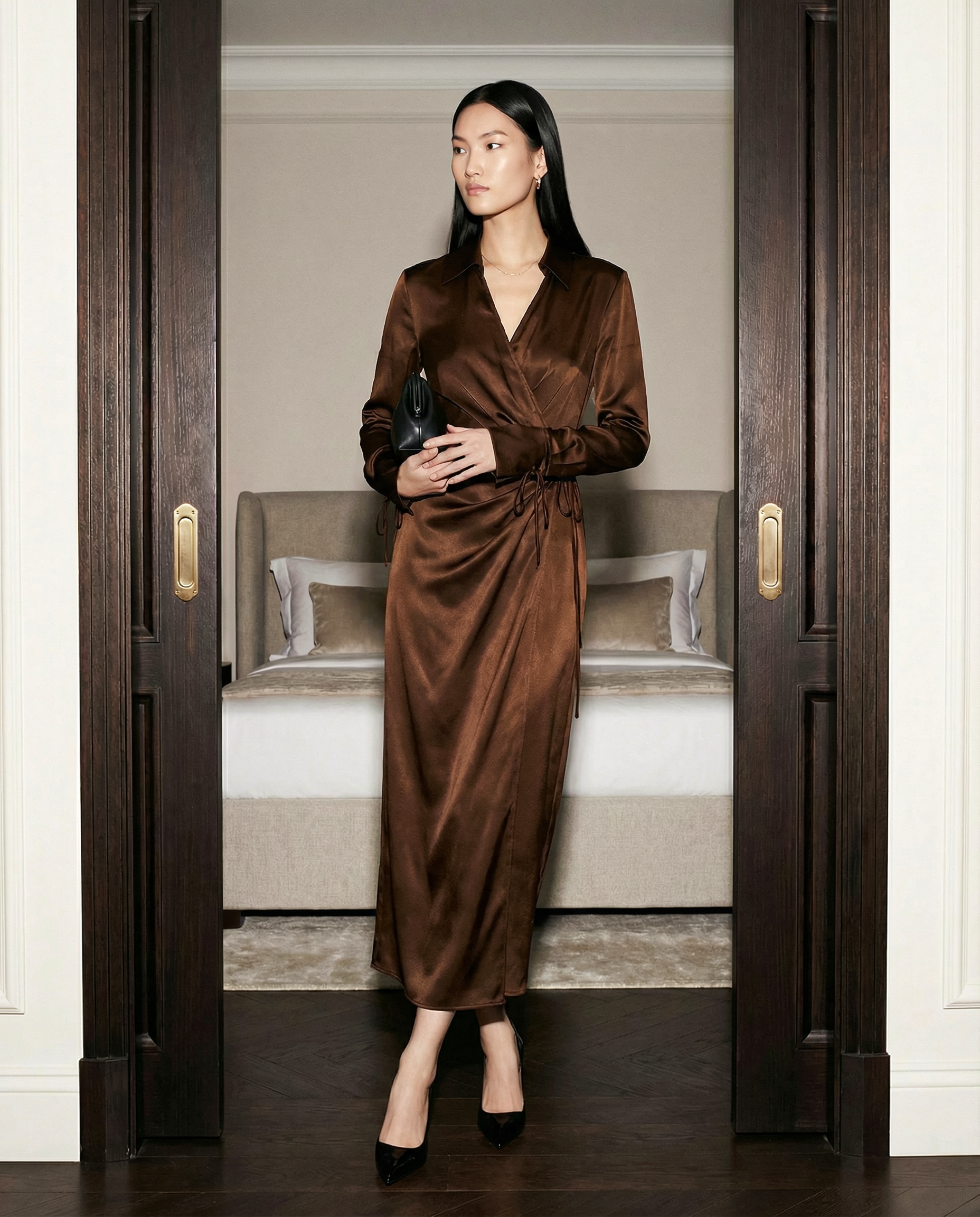 Sculpt Wrap Midi Silhouette nojessia