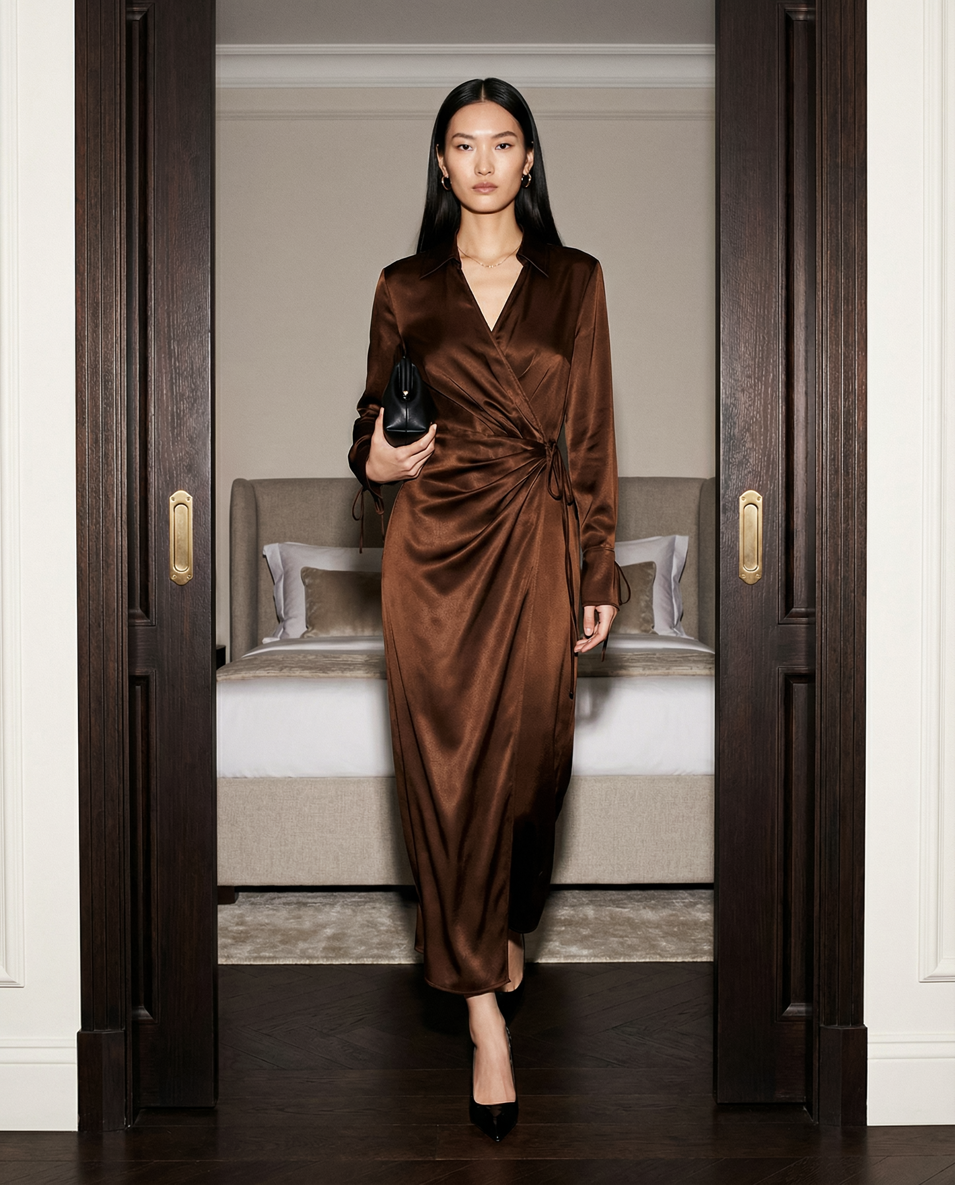 Sculpt Wrap Midi Silhouette nojessia