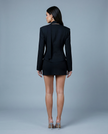 Elara Sculpted Waist Blazer Black NOJESSIA