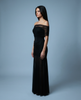 Ruched Mesh Gown Off shoulder NOJESSIA
