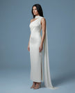 Aerelle Ivory Chiffon Fall Backless