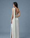 Aerelle Ivory Chiffon Fall Backless