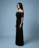 Ruched Mesh Gown Off shoulder NOJESSIA