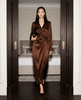Sculpt Wrap Midi Silhouette - coffee | NOJESSIA