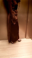 Sculpt Wrap Midi Silhouette - coffee | NOJESSIA