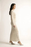 Serene Ivory Knit Dress - ivory | NOJESSIA