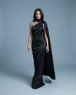 Elyra Asymmetric Drape Gown