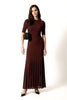 Wine Elan Pleated Dress - XS | NOJESSIA