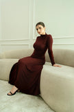 Wine Silhouette Maxi Dress - XS | NOJESSIA
