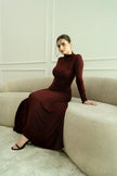 Wine Silhouette Maxi Dress - XS | NOJESSIA