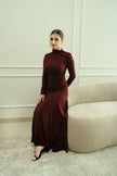 Wine Silhouette Maxi Dress - XS | NOJESSIA