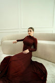 Wine Silhouette Maxi Dress - XS | NOJESSIA
