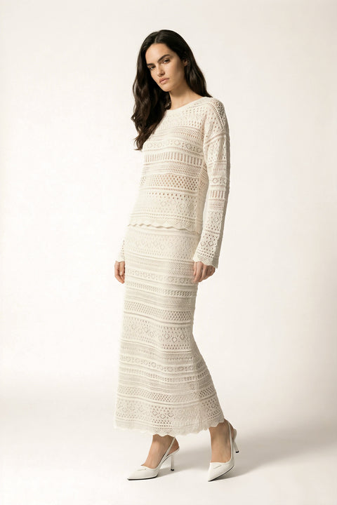 Serene Ivory Knit Dress