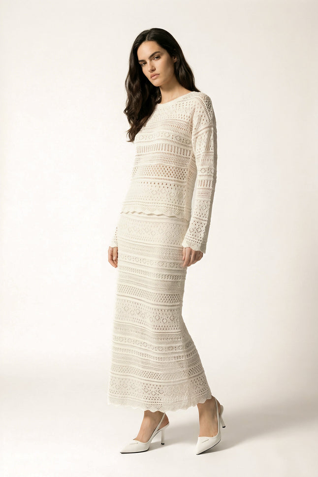 Serene Ivory Knit Dress