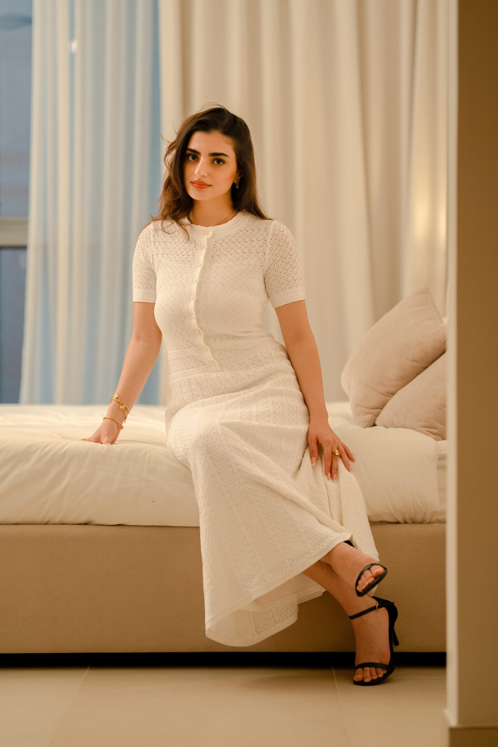 Nojessia Crochet Classic Knit Dress